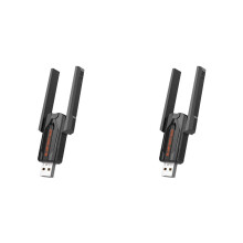 2X USB 6.0 Adapter BLE/EDR USB Audio Receiver/Transmitter 3Mbps AAC/SBC with Dual Antennas for Win 8.1/10/11
