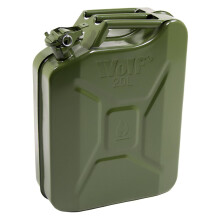 Wolf Metal Jerry Can, 20 Litre, Army Green, Fuel Storage & Transport, UN Certified