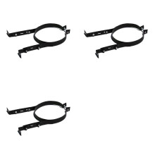 3X Support de Tuyau de Cheminée 15 cm en Acier Inoxydable Support Mural Réglable Clip de Fixation de Suspension Accessoire de Suspension de Tuyau de