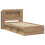 VidaXL vidaXL Bed Frame with Storage Artisan Oak 75 x 190 cm Engineered Wood 3
