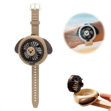 (1set, Brown) Mini Cartoon Kids Watch Fan Student New Summer USB Charging Outdoor Portable Small Fan Gift