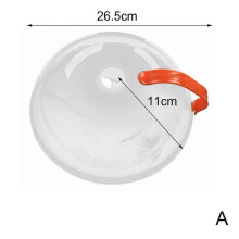 (One-size, Orange) Plastic Food-Grade Microwave Plate Cover Food Cover J2!! H7 S3 \U:K