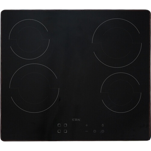 CDA CDA SCC060FR 4 Zone 58cm 4 Burners Ceramic Hob Black