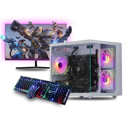 Mini Nemesis 3 White Gaming PC Bundle Intel Core i7 RTX 3050 6GB 16GB RAM Complete Gaming Setup