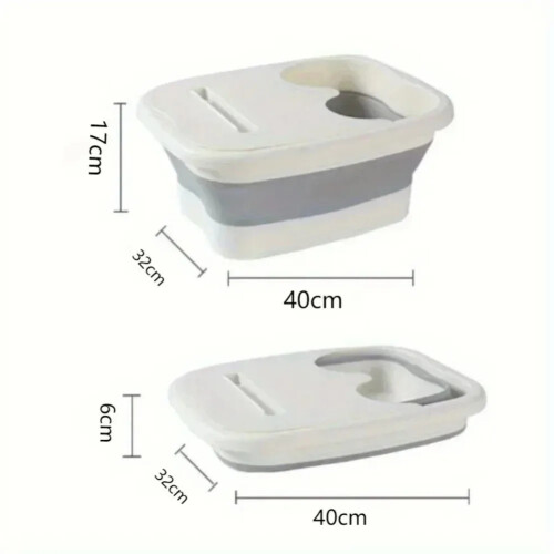 1 Pcs Foldable Footbath Massage Bucket Soaking Bucket 2