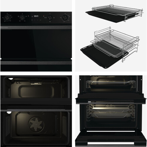 Hisense Hisense BUD714221CDBG Built Under 60cm Electric Double Oven Black A/A 2