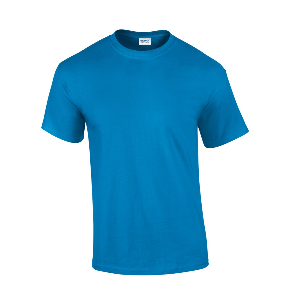 Gildan (M, Sapphire Blue) Mens Ultra Cotton T-Shirt