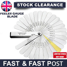 Feeler Gauge 32 Blade Dual Marked Metric Imperial Feeler Gage Brass Blade