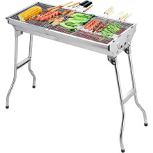 Folding BBQ Charcoal Barbecue Grill Steel Stainless Garden Picnic Camping Stove
