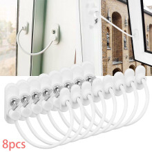 8x UPVC Window Restrictor Safety Cable Lock Wire kids Child Security locks Tools