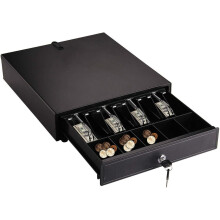 Cash Register Till Drawer Money 4 Bills 5 Coins Removable Tray Safe Key Lockable