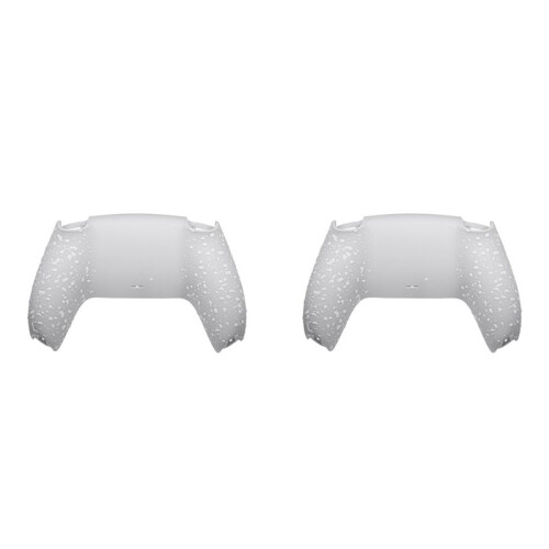 2X Bottom Back Shell Non-Slip Rear Housing Game Improvement Replacement Parts for PS5 Controller White 1