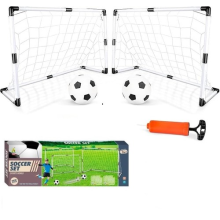 2 in 1 Football Soccer Goals, Ball and Pump Set Kit