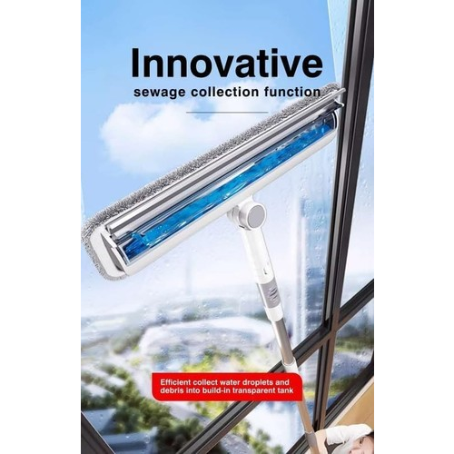 2-In-1 Professional Window Cleaning Tool with an Extension Pole, Suitable for Cl 2