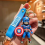 Marvel Captain America Superhero 3D Effect Large Keychain Keyring 1