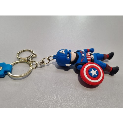 Marvel Captain America Superhero 3D Effect Large Keychain Keyring 1