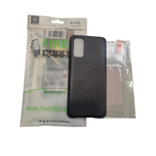 Leather Effect Back Samsung S20 Black Phone Case