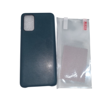 PU Leather Effect Back Case W/ Screen Protector Samsung S20 Plus - Green