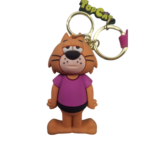 Top Cat Cartoon Character 3D Charm Keyring Keychain