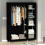 Portable Wardrobe Shelves for Storage, BLACK Canvas 1