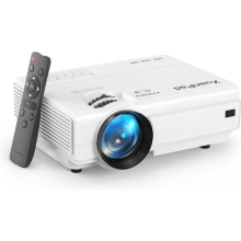 Mini Projector, 2026 Upgraded Snow White Portable Home Cinema, Full HD 1