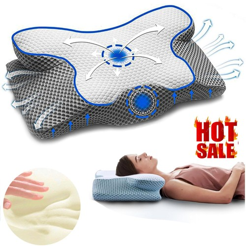 Ergonomic Neck Support Pillow Orthopaedic Memory Foam Neck Pillow Sides Sleeping