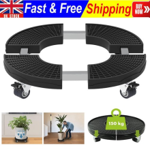 Rolling Plant Dolly Plant Caddy W/Wheels Adjustable 38-50cm Plant Stand 150KG