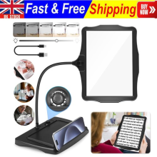 10x Rechargeable Magnifying Glass with Light and Stand Flexible Gooseneck Design