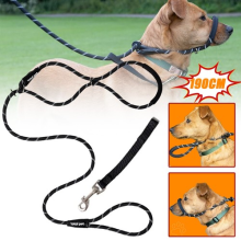 Figure of 8 Dog Lead With Padded Nose Loop-Anti Pull Dog Lead Stop Dogs Pulling