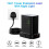 UK Extension 7 Way Tower Power Lead + 4 USB Multi Socket Surge Protected Socket 6