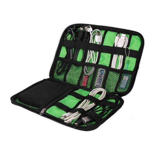 Durable Travel Digital Pouch Organizer for Electronics 2Pcs Blue Waterproof Cable Sack 1