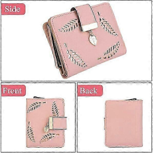 Durable Ladies' Small Leather Wallets, Available in Black, Pink & Apricot, Multi-functional, Practical and Compact