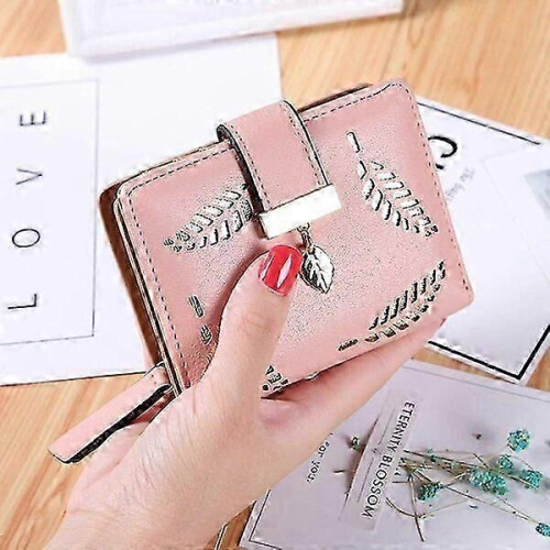 Durable Ladies' Small Leather Wallets, Available in Black, Pink & Apricot, Multi-functional, Practical and Compact 2