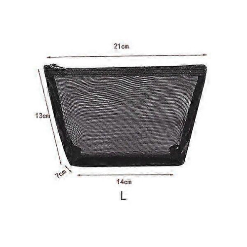Nécessaire de viagem em nylon transparente com zíper prático.