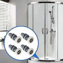 Eight 19mm Shower Door Rollers Suitable for 4 - 6mm Doors