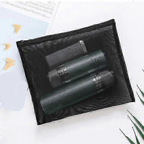 Nécessaire de viagem em nylon transparente com zíper prático. 1