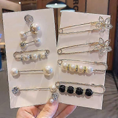Spille con perle e diamanti, 4/6 pezzi, resistenti alla corrosione e riutilizzabili. 2