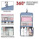 Grande beauty case da viaggio da appendere, 26 cm*22 cm*7 cm, design trasparente per un facile accesso 1