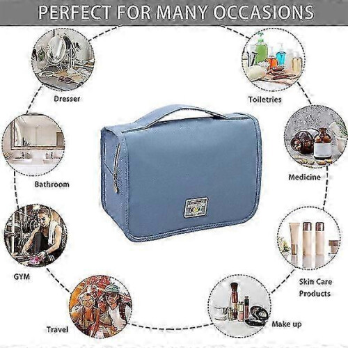 Grande beauty case da viaggio da appendere, 26 cm*22 cm*7 cm, design trasparente per un facile accesso 1