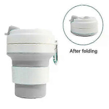 Gobelet pliable en silicone, lot de 1, 350 ml, résistant à des températures de -50 C à 200 C