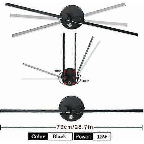 Luminária de parede LED para banheiro, 2 lâmpadas, resistente à ferrugem e corrosão. 1