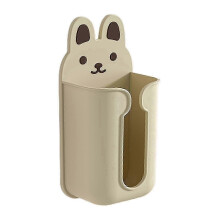 Cartoon tissuebox, wandhouder voor servetten, handdoek- en servettenhouder, badkamerdispenser met zelfklevende papieren houder, blauw-geel
