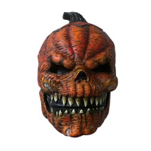 Effectief pompoenmasker, geschikt voor volwassenen, latexmasker met beweegbaar mondstuk.