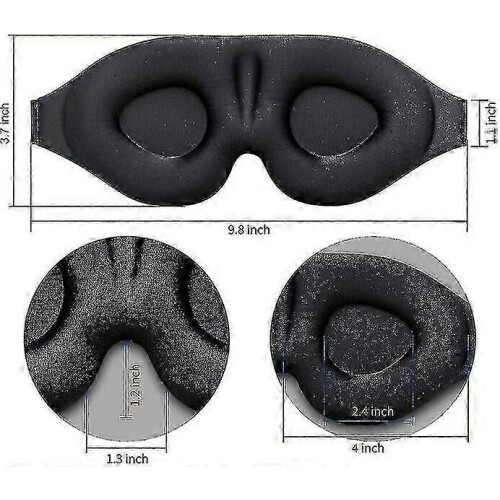 Sleep Eye Mask with Memory Foam Lining, One Size Fits All