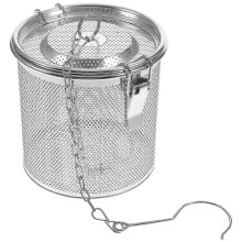 Reliable 1 Pc Household Tea Hamper Chic Slag Hamper Practical Fryer Hamper(Silver)-13.00X12.00X12.00CM-Silver