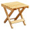 Durable Wood Small Square Folding Side Table Portable Beach Table Wine Table Stool-28X26cm-Light Yellow 1