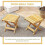 Durable Wood Small Square Folding Side Table Portable Beach Table Wine Table Stool-28X26cm-Light Yellow 2