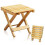 Durable Wood Small Square Folding Side Table Portable Beach Table Wine Table Stool-28X26cm-Light Yellow 3