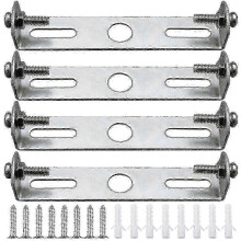 Kronleuchter-Zubehör, Halterung 105 mm, Metall, Silber, 4-teilig, passend für Lampenschirme mit 110–130 mm Durchmesser