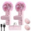 Microfono lavalier portatile rosa, 2 microfoni e 1 ricevitore per cellulare, computer, streaming live e registrazione. 3